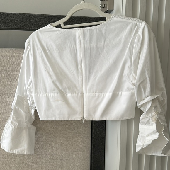 A.L.C. White Cropped Ryan Top - Size 2 - Picture 3 of 5